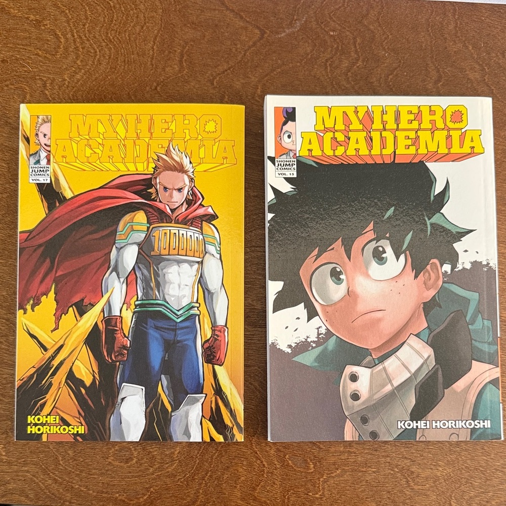 My Hero Academia Manga Volumes 15 and 17